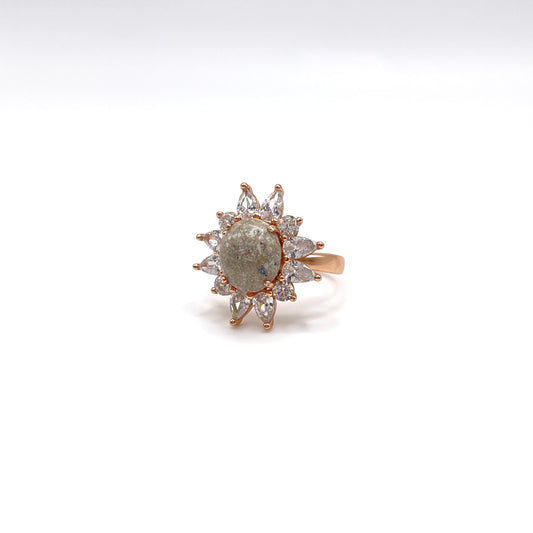 Oval Starburst Keepsake Ring