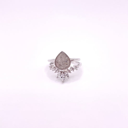 Pear Shaped Ring with Marquis Style Band